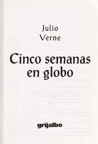 Portada de Cinq semaines en ballon