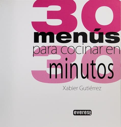 Portada de 30 menus para cocinar en 30 minutos