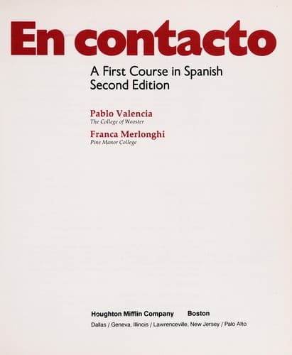 Portada de En contacto