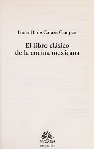 Portada de Libro Clasico De LA Cocina/Classic Book on Cooking