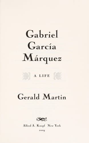 Portada de Gabriel García Márquez