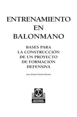 Portada de Entrenamiento en balonmano