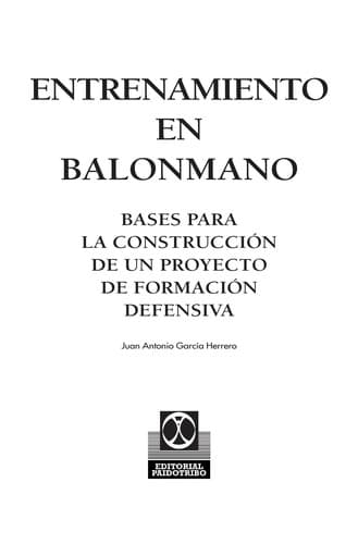 Portada de Entrenamiento en balonmano