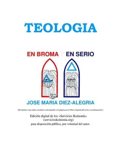Portada de Teología en broma y en serio