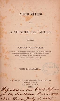 Portada de Nueva método para aprender el ingles