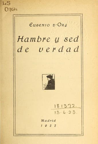 Portada de Hambre y sed de verdad