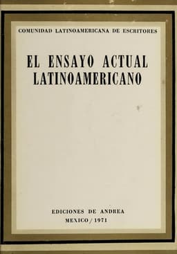 Portada de El ensayo actual latinoamericano (antología)