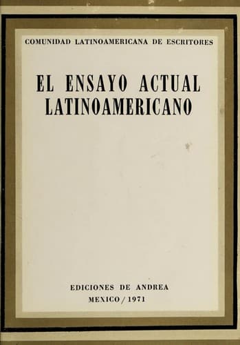 Portada de El ensayo actual latinoamericano (antología)