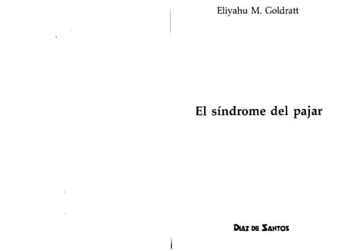 Portada de El Sindrome del Pajar