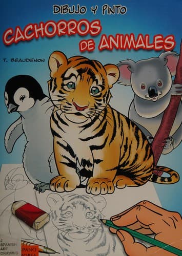 Portada de Dibujo y pinto cachorros de animales