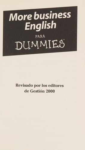 Portada de More business English para dummies