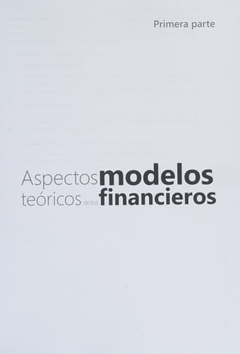 Portada de Modelos financieros con Excel