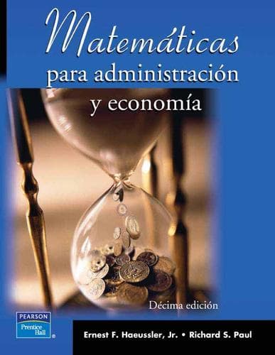 Portada de Matematicas para administracion y economia