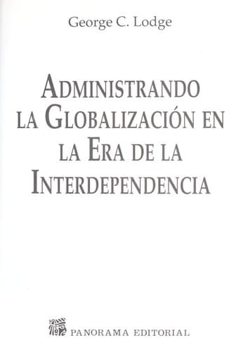 Portada de Administrando la globalizacio n en la era de la interdependencia