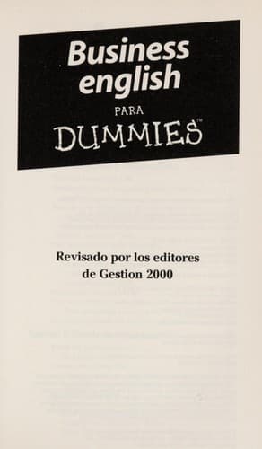 Portada de Business English para dummies